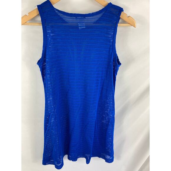 La Blanca Blue Mesh Swim Coverup Size Small - Picture 3 of 3